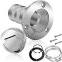 2"(50mm) Boat Gas/Fuel Deck Fill/Filler with Keyless Cap，2inch Stainless Steel Deck Filler Marine Hardware for Boat, Yacht, Caravan, Mirror- Polished Head
