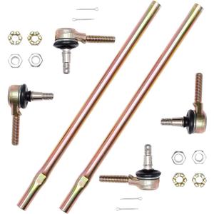 Tie Rod End Kit, Compatible With 2001-2005 Yamaha Raptor 660 660R, 2004 2005 Yamaha Yfz450 Yfz 450, Ball Joint Set, ATV UTV Part Accessories, 2 Tie Rods and 4 Tie Rod Ends