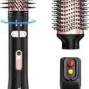 Terviiix 2-in-1 Hot Air Brush Set | 2'' Rotating Blow Dryer Brush for Smooth, Frizz-Free Salon Blowout | 3'' Oval Hair Dryer Brush Volumizer (Non-Rotating), Easy to Clean Detachable Design, 1000W