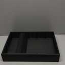 Ikee Design Wooden Wall-Mounted Display Shelves Rack for Collectibles, Figures,Shot Glasses,Spice Can,Cosmetics or Perfume, 5 Adjustable Height Shelves,Space-Saving, Black Color