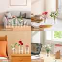 24 Pack Plastic Cylinder Vases for Centerpiece, 4 6 8 10 Inch Tall Acrylic Cylinder Vase Bulk Set Hurricane Candle Holder Glass Like Large Round Clear Plastic Flowers Vases for Wedding Home Office