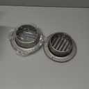 Stainless Steel Soffit Vents 4 Inch, HG Power Round Vent Cover with Screen Mesh, Louver Air Vent Hood for Wall, Ceiling Mount, Bathroom, Garage, Attic Ventilation, 2-Pack, Silver