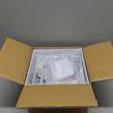 6 Pcs White Acrylic Buffet Risers with Mini Sign and Maker, Food Display Stands for Buffet Table Party Catering Dessert Jewelry Collectibles,Nesting Cube Boxes with Hollow Bottoms (8",7",6",5",4",4")