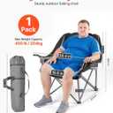 VEVOR Oversized Camping Chairs, 450 lbs Heavy Duty Support, Portable Padded Folding Camp Chairs with Dual Cup Holders & Wine Glass Holders, Carry Bag for Outdoor, Fishing, Black & Gray, 1 Pack, 39.4 x 27.6 x 38.5 in / 1000 x 700 x 975 mm