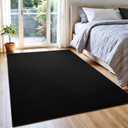 Vasofe Black Area Rugs for Living Room Bedroom, 4x6 Modern Thickened Memory-Foam Throw Carpet, Super Soft Kids Boys Girls Rug, Non-Slip Washable Carpets for Dorm Nursery Classroom Office Decor