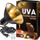 Briignite Reptile Heat Lamp 50W G9 Halogen Heat Bulb & Dome Reptile Light Fixture, Aluminum Reflector, UVA Basking Light for Reptiles, Dimmable Heat Lamp for Chicken Turtle Snake Gecko Lizard