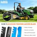 ILONPA 48" Mower Mulching Blades for Toro 103-2527 Ferris 5020843 1520843 Ariens 00273000 04919100 04920600 Bobcat 03239 Exmark 1520843 1-323515 1-403026 Snapper 03239 Zoom 2348 48" Mower Decks, Black