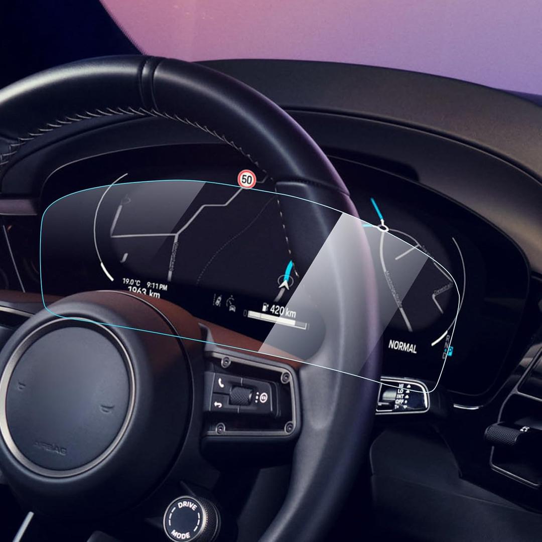Car Screen Protector for Porsche Macan EV 2024 2025 Dashboard Touchscreen Protector Film Tempered Glass HD Clear Anti-Glare 12.3''