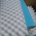 EHEYCIGA Orthopedic Dog Beds for Extra Large Dogs, Waterproof Memory Foam XL Dog Bed with Sides, Non-Slip Bottom and Egg-Crate Foam Big Pet Bed with Washable Removable Cover, Washed Blue (44.0"L x 32.0"W x 6.5"Th)