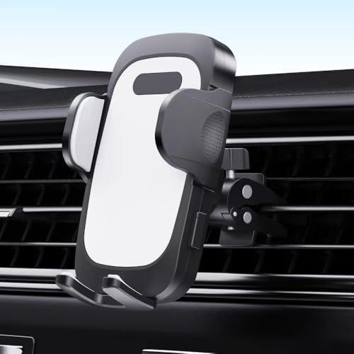 TruQusex Car Phone Holder Vent, [Super Strong Clamping Force] Universal Phone Holders for Your Car, Universal Automobile Cradle Fit for iPhone Android and All Smartphones, Dark Black. Set of 3