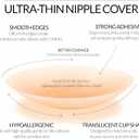 ShapeX Nipple Covers - Reusable Silicone Pads - Washable Waterproof Pasties for Women - Ultra Thin - Seamless Sticky Adhesive