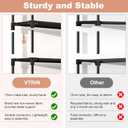 VTRIN Vertical Narrow Shoe Rack Organizer 10 Tier Tall Shoe Shelf Holds 20-22 Pairs with Non-Woven Dustproof Cover for Closet, Entryway Black