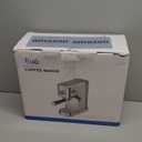 20Bar Espresso Machine, Compact Espresso Maker with Milk Frother, Stainless Steel Coffee Machine for Cappuccino & Latte, 42oz Water Tank, Visible Pressure Gauge, Home & Office, Silver