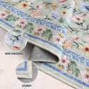 Washable Area Rug 5'7' Green Large Living Room Rug Dirty Pink Blue Floral Non-Slip Soft Boho Colorful Oriental Vintage Bedroom Carpet Dining Room Nursery Home Office Indoor Decor