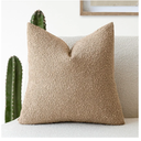 Foindtower Decorative Boucle Throw Pillow Covers Accent Solid Pillow Cases Cozy Soft Textured Couch Cushion Case for Chair Sofa Bedroom Living Room Home Decor 22 x 22 Inch,Taupe Khaki Camel 2 Pack