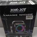 Portable Karaoke Machine, with Wireless Microphones, Bluetooth Party Speaker with LED Lights, Loud Subwoofer, USB/AUX, Outdoor Karaoke Speaker for Adults & Kids, Matte Silver