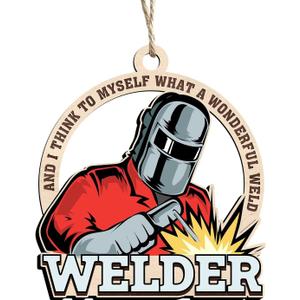 4 x Welder Christmas Ornament 2025 - Unique Welding Gifts for Men Women, Welder Ornaments for Christmas Tree, Funny Gifts for Tree Decor, Funny Ornaments for Men Friends Neighbors
