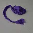 Kids Purple Braided Wig for Girls Child Long Braid Purple Wig Cosplay Synthetic Wigs with Wig Cap