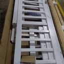 PVWIIK Full Size Montessori Floor Bed Frame with Convertible Door & Wood Slats for Kids,Wood Montessori Bed with Safety Guardrails for Girls & Boys,White