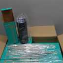 Tumbler with Straw and Lid, Insulated Coffee Travel Mug Tumbler 20 oz Stainless Steel Double Wall Reusable for Iced Drink, Women and Men Gift, Home Office, Outdoor (Black)