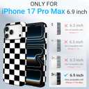 Mokiy TPU Phone Case for iPhone, MagSafe Wireless Charging Compatible, Shockproof Slim Fit Protective Cover with Anti-Yellowing & Raised Camera Protection (Grid 1, iPhone 17 Pro Max(6.9"))