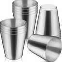Mimorou 100 Pcs Stainless Steel Shot Glasses Cups, 1 Ounce Unbreakable Metal Silver Reusable Drinking for Camping Travel Coffee Tea Whiskey Liquor Barware Gift