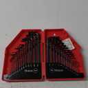 EFFICERE 30-Piece Premium Hex Key Allen Wrench Set, SAE and Metric Assortment, L Shape, Chrome Vanadium Steel, Precise and Chamfered Tips | SAE 0.028-3/8 inch, Metric 0.7-10 mm | In Storage Case