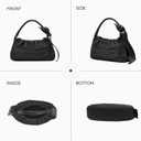 Women's Handmade Mesh Knitted Leather Bag - Black and Green, Twisted Strap, Adjustable Shoulder Strap