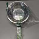 Stainless Steel Perforated Colander Strainer with Long Green Handle Sieve Sifters Use for Kitchen Food Pasta Noodles Spaghetti Vegetables Silver - 7.9inch