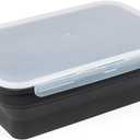 XL Collapsible Marinating Container,Large-Capacity Grill Accessory Perfect For Bbqs And Parties,Marinade And Brining Prep, Collapsible Silicone Food Storage Containers Set With Lid(10L/2.64Gallon) (Black)