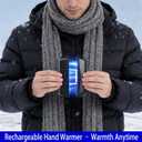 Hand Warmers Rechargeable 2 Pack, 10000mAh Magnetic-Split Electric Hand Warmer,Portable Hand Warmer(Heating Temp: 95F - 113F),Mini Hand Warmer Works for Camping, Hunting, Winter Gifts (Black)