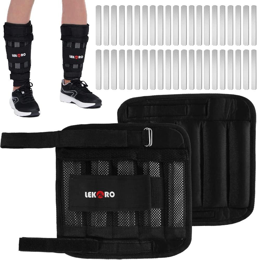 Wrist Ankle Weights with Removable Steel Bars, 1 Pair Adjustable Arm Leg Weights for Men and Women, No Leakage Design, Weighted Wrist Bands for Walking Jogging Yoga Pilates, One Size
