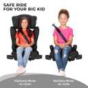 Diono Cambria LE, 2-in-1 Belt Positioning Booster Seat,Backless and High-Back Booster seat for Children from 40120 lb,17" Wide,6 Headrest Positions,Lightweight with Latch,Black, Manufactured Date: 01/30/2026