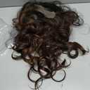 Synthetic Lace Front Wig for Women 13x4 Body Wave Dark Brown Highlight Wigs Pre-plucked Long Wavy 150% Density Heat Resistant Hair Daily Use 26 Inch