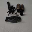 3 in 1 Rotating Hair Dryer Brush Spinning with Detachable Brush(2" & 1.5"), 3 Heats and 2 Speeds Rotating Hot Air Brush for Curl, Straight