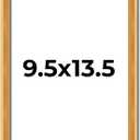 Poster Palooza 9.5x13.5 Frame Olde Gold Solid Wood Picture Frame | 0.75 Inch Moulding Width | Includes UV Acrylic Plexiglass, Foam Board Backing & Hanging Hardware