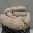 Outdoor Wicker Chair Cushions 3 Pieces for Patio Furniture, 1 Loveseat Cushion 44x22x4 and 2 U-Shaped Cushions 22x22x4, Indoor Outside Use, Fade-Resistant & Waterproof, Beige