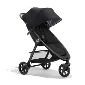 Baby Jogger City Mini GT3 All Terrain Baby Stroller with Forever Air Rubber Tires, All Wheel Suspension, Lightweight Stroller with Magnetic Buckle, No-Rethread Harness, and Foot Brake, Rich Black