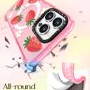 for iPhone 14 Pro Max Case for Women - Cute Design Girls Compatible with Magsafe Magnetic Ring Holder Stand Strawberry Flower Phone Covers Aesthetic Girly TPU Funda for 14 Pro Max
