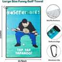 Artpreti Funny Golf Towel, Printed Golf Towels for Golf Bags with Clip, Golf Gift for Men Husband Boyfriend Dad, Birthday Gifts for Fan - Tap Tap Taparoo