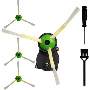 Side Brush Motor Module for iRobot Roomba I&E&J Series i3 i4 i6 i7 i8 E5 E6 E7 j7 7550 3550 3150 5150 6198 7150 Replacement Kit with 3-Pack Brushes and Tools