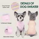 Kuoser 2 Pack Dog Sweater, Soft Dog Sweaters for Small Medium Large Dogs, Sleeveless Pet Fleece Vest,Puppy Pullover Sweatshirt for Boys & Girls, Turtleneck Dogs Winter Coat Clothes (Pink)