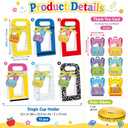 12PCS Back to School Gifts Cup Drink Carrier Holders with Greeting Cards Pencil Apple Composition Book Themed Back to School Portable Cup Sleeves For Teacher Appreciation Gifts Classroom Party Favors