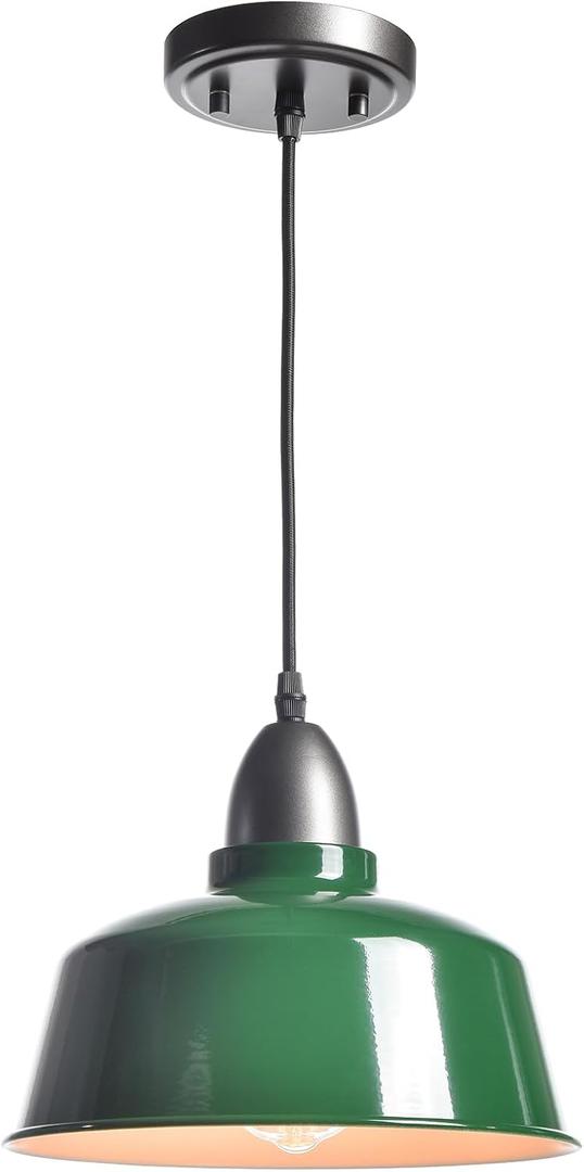 Modern Farmhouse Green Pendant Light Fixture Macarons Dome Kitchen Island Pendant Lights for Home Bar Countertop Canteen Dining Room Restaurant Bedroom Bathroom