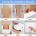 15 Sets Vinyl Record Mailers, 12.5" X 12.5" x 1" LP Shipping Mailer Boxes, White Vinyl Record Shipping Boxes with Foam Pouches, Fragile Stickers