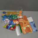 Dog Paw Party Favors Set - 120pcs Dog Paw Theme Party Supplies with Slap Bracelets, Bubble Wands, Stickers, Straws & Gift Bags for Birthday Rewards for Party Education