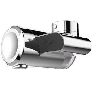 Qure Skincare Bathroom Sink Filter Water Faucet for Skin, Reduces 99% Chlorine and Heavy Metals, Skin Hydration in 4 Weeks, Reduces Build-Up, Balances pH, Softer Skin & Hair - Silver