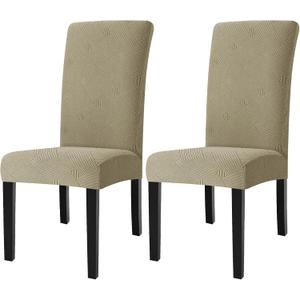 Dining Chairs Cover Set of 2,Chair Covers for Kitchen,Khaki | Removable & Washable,Stretch Material,Chair Covers for Dining Chairs,Protection Against