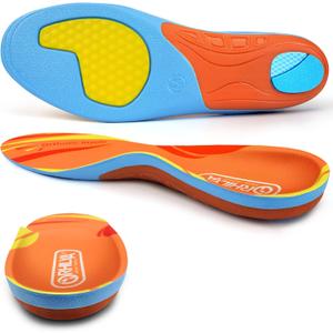 Arch Support Insert Plantar Fasciitis Pain Relief Heel Spur Orthopedic Insole Men Women, Flat Feet Comfort Gel Work Boot Shoe Orthotic Insert Long Time Standing, S