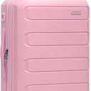 Traveler's Choice Pagosa Indestructible Hardshell Expandable Spinner Luggage, Pink, 22" Carry-on